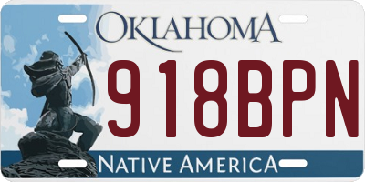OK license plate 918BPN