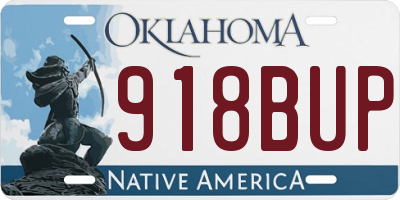 OK license plate 918BUP