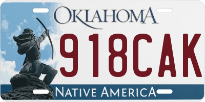 OK license plate 918CAK