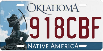 OK license plate 918CBF