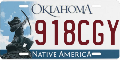 OK license plate 918CGY