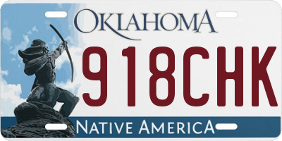 OK license plate 918CHK
