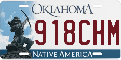 OK license plate 918CHM