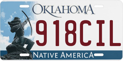OK license plate 918CIL