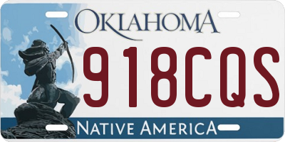 OK license plate 918CQS