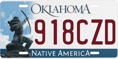 OK license plate 918CZD