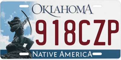 OK license plate 918CZP