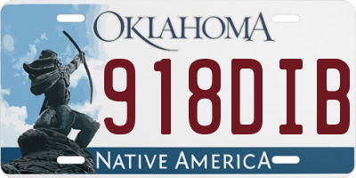 OK license plate 918DIB
