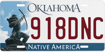 OK license plate 918DNC