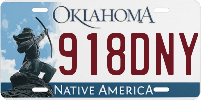 OK license plate 918DNY