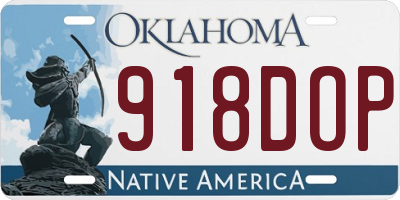 OK license plate 918DOP