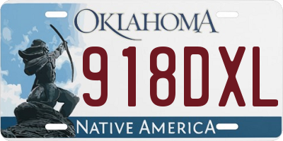 OK license plate 918DXL