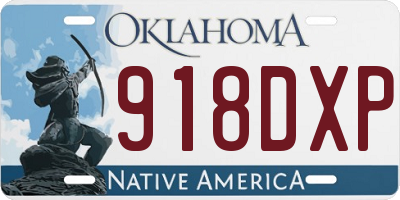 OK license plate 918DXP