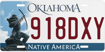 OK license plate 918DXY