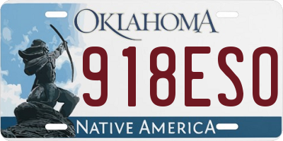 OK license plate 918ESO