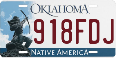OK license plate 918FDJ