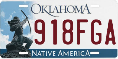 OK license plate 918FGA