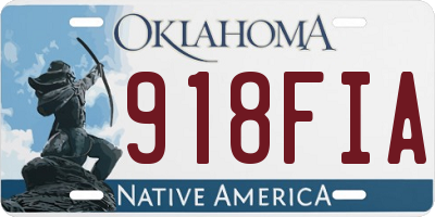 OK license plate 918FIA
