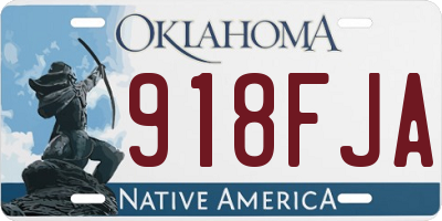 OK license plate 918FJA