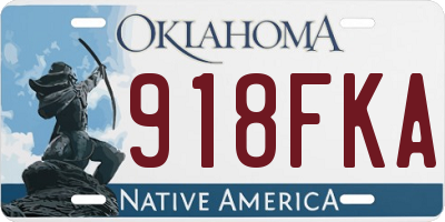 OK license plate 918FKA