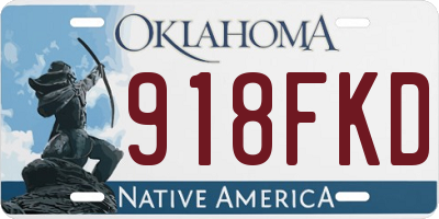 OK license plate 918FKD