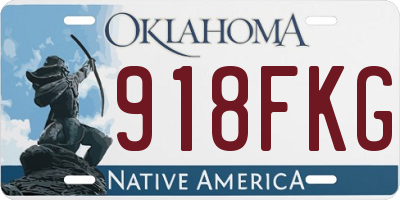 OK license plate 918FKG