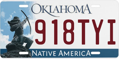 OK license plate 918TYI