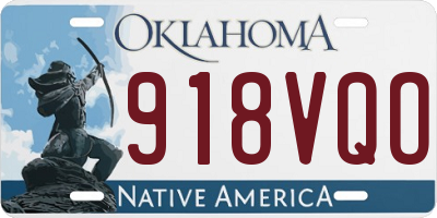 OK license plate 918VQO