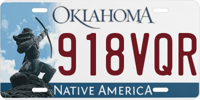 OK license plate 918VQR