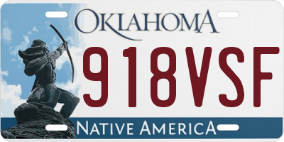 OK license plate 918VSF