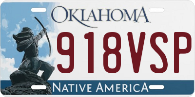 OK license plate 918VSP