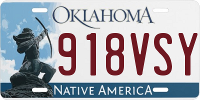 OK license plate 918VSY