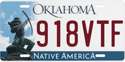 OK license plate 918VTF