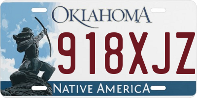OK license plate 918XJZ