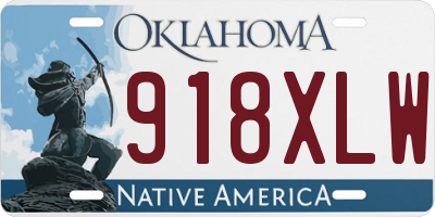 OK license plate 918XLW