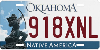 OK license plate 918XNL