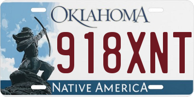OK license plate 918XNT