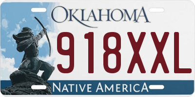 OK license plate 918XXL