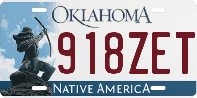 OK license plate 918ZET