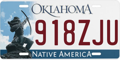 OK license plate 918ZJU