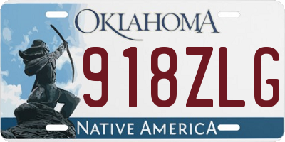 OK license plate 918ZLG