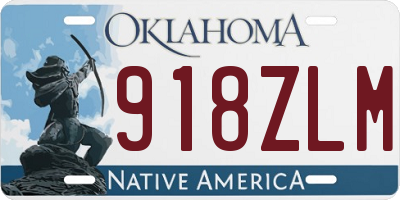 OK license plate 918ZLM