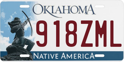 OK license plate 918ZML