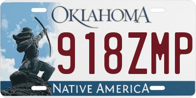 OK license plate 918ZMP