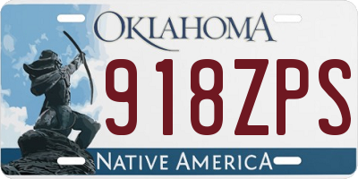 OK license plate 918ZPS