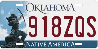 OK license plate 918ZQS