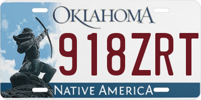 OK license plate 918ZRT