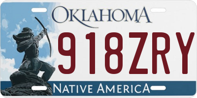 OK license plate 918ZRY