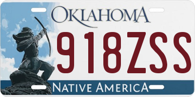 OK license plate 918ZSS