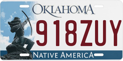 OK license plate 918ZUY